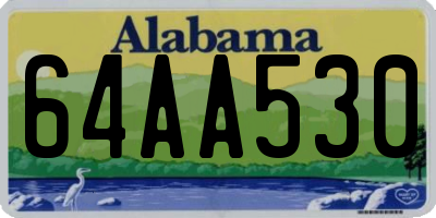 AL license plate 64AA530