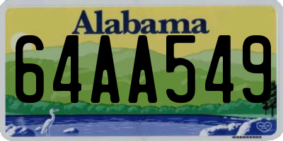 AL license plate 64AA549