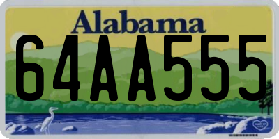 AL license plate 64AA555