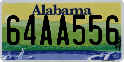AL license plate 64AA556