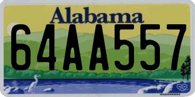 AL license plate 64AA557