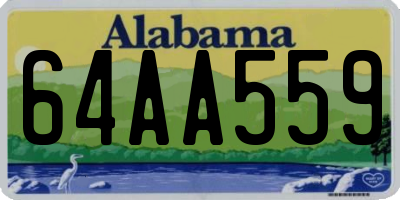 AL license plate 64AA559