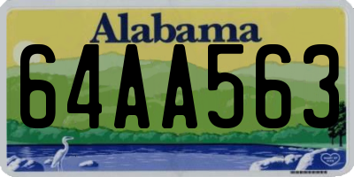 AL license plate 64AA563