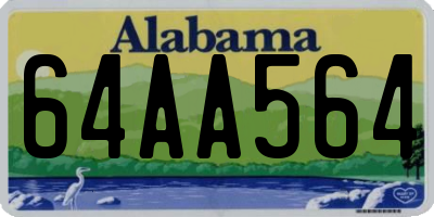 AL license plate 64AA564