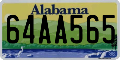 AL license plate 64AA565
