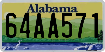 AL license plate 64AA571