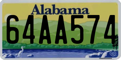 AL license plate 64AA574