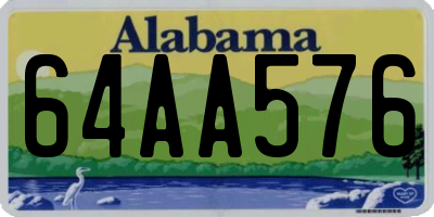 AL license plate 64AA576