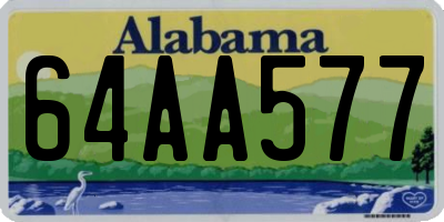 AL license plate 64AA577