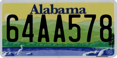 AL license plate 64AA578