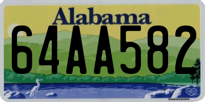 AL license plate 64AA582