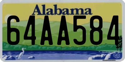 AL license plate 64AA584