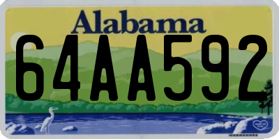 AL license plate 64AA592