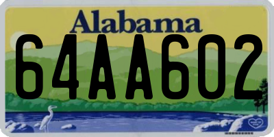 AL license plate 64AA602