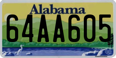 AL license plate 64AA605