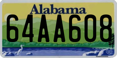 AL license plate 64AA608