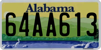 AL license plate 64AA613