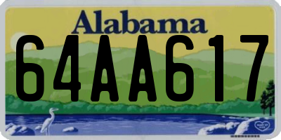 AL license plate 64AA617