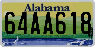 AL license plate 64AA618