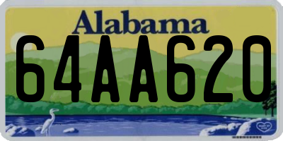 AL license plate 64AA620