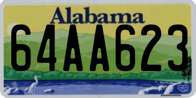 AL license plate 64AA623