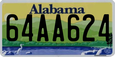 AL license plate 64AA624