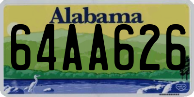 AL license plate 64AA626