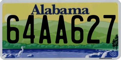 AL license plate 64AA627