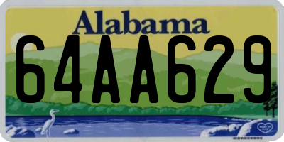 AL license plate 64AA629