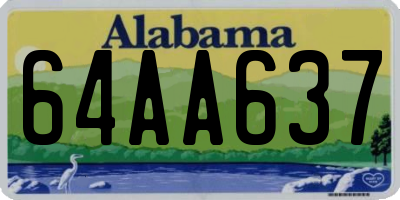 AL license plate 64AA637