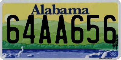 AL license plate 64AA656