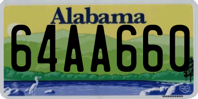 AL license plate 64AA660