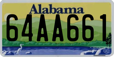 AL license plate 64AA661