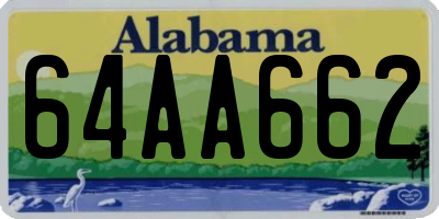 AL license plate 64AA662