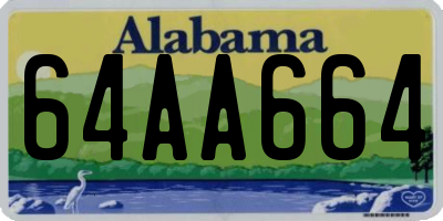 AL license plate 64AA664