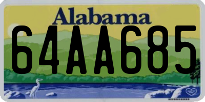 AL license plate 64AA685