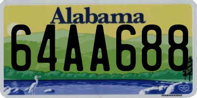 AL license plate 64AA688