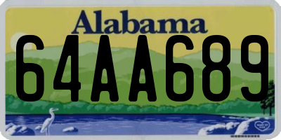AL license plate 64AA689