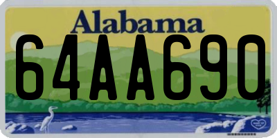 AL license plate 64AA690
