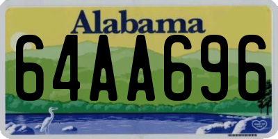 AL license plate 64AA696