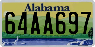 AL license plate 64AA697