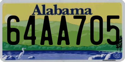 AL license plate 64AA705