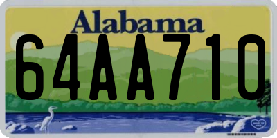 AL license plate 64AA710