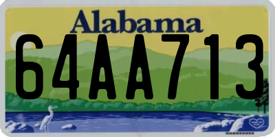 AL license plate 64AA713