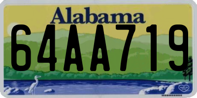 AL license plate 64AA719