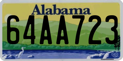 AL license plate 64AA723