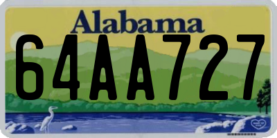 AL license plate 64AA727