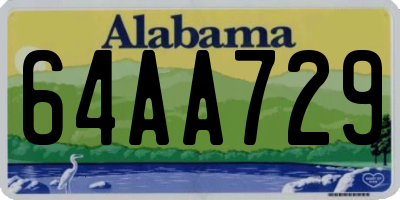 AL license plate 64AA729