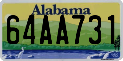 AL license plate 64AA731