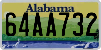 AL license plate 64AA732